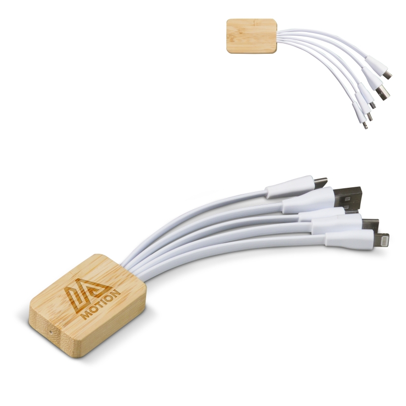 20007 Charging Cable Bamboo With R-PET 