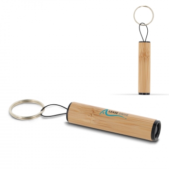 20022 Bamboo Flashlight Keychain 