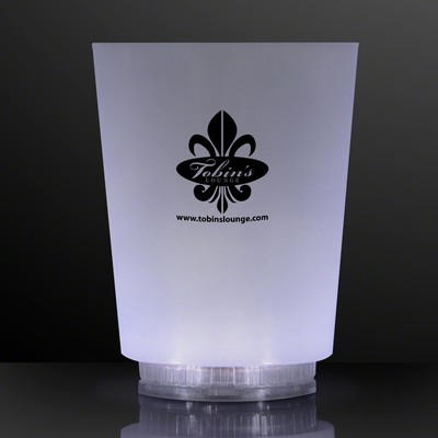 30018-Light Up Color Change Frosted Short Glass