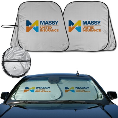 50202 Branded Polyester Car Sun Shade