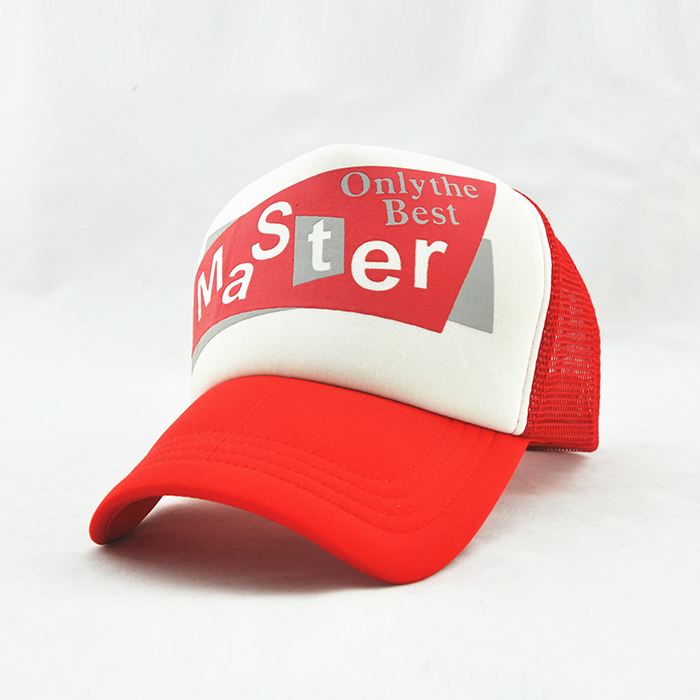 Polyester Foam Front 5 Panel High Crown Mesh Back Trucker Hat
