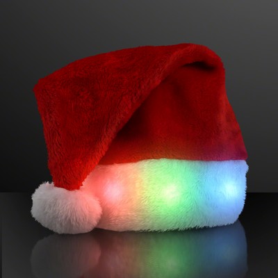LED Santa Hat Light Up Christmas Hat