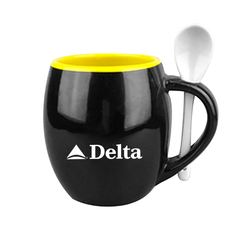 350ml Ceramic Coffee Mug With Spoon