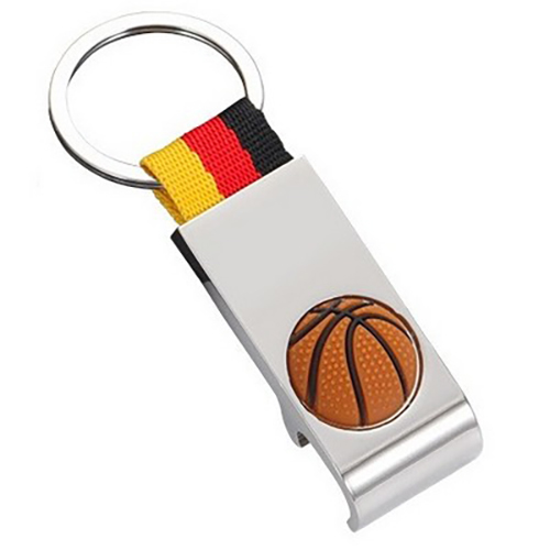 Basketball Bottle Opener Keychain With Strap