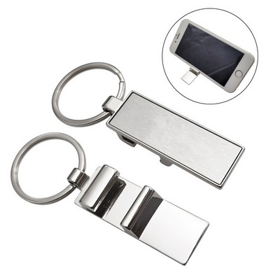 Metal Phone Stand Bottle Opener Keychain