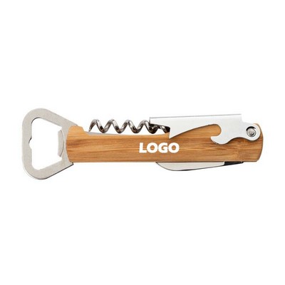 Bamboo 4-in-1 Bottle Opener