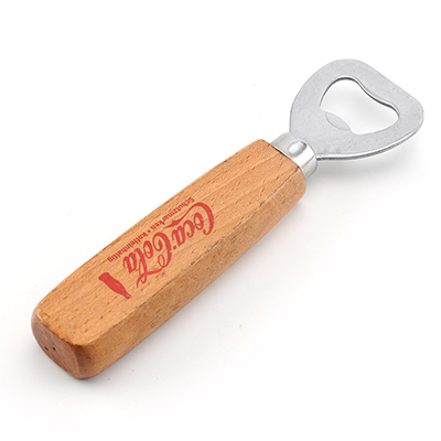 Stainless Steel Bottle Opener With Wooden Handle