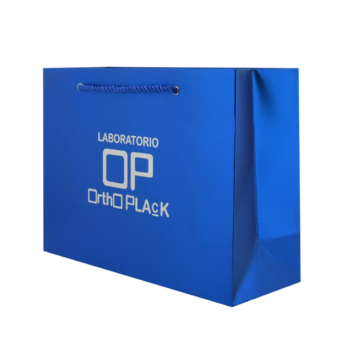 Matte Color Paper Shopper Tote Bag-Foil Stamp