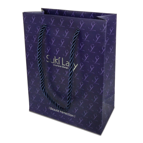 Matte Paper Tote Bag With Ribbon Handles 