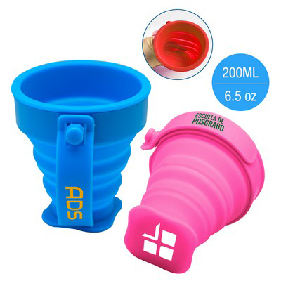 Giveaways Silicone Rubber Folding Cup 200ml