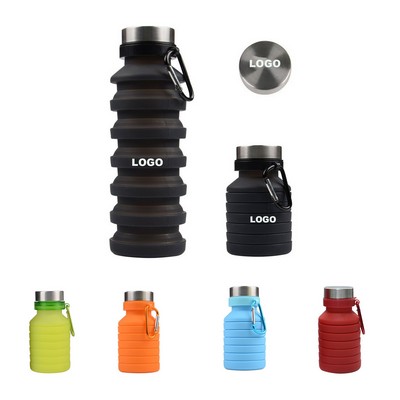Custom Silicone Collapsible Water Bottles 550ml